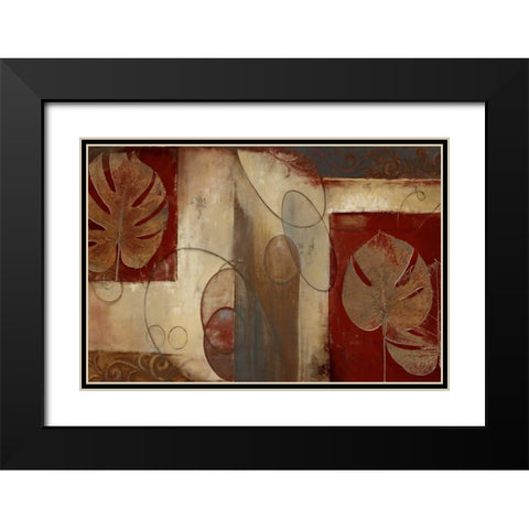 Inspiration in Crimson Black Modern Wood Framed Art Print with Double Matting by Pinto, Patricia