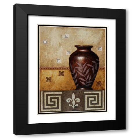 Mahogany Urn I Black Modern Wood Framed Art Print with Double Matting by Marcon, Michael