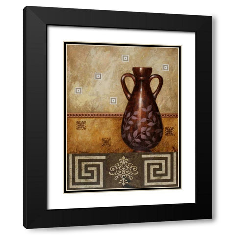 Mahogany Urn II Black Modern Wood Framed Art Print with Double Matting by Marcon, Michael