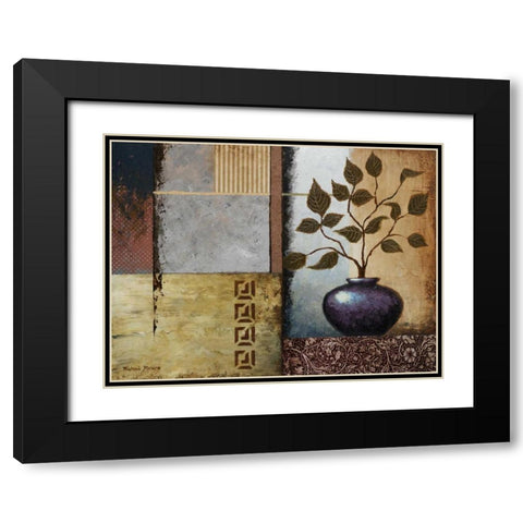 Plum Vase Black Modern Wood Framed Art Print with Double Matting by Marcon, Michael