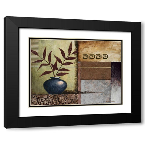 Cobalt Vase Black Modern Wood Framed Art Print with Double Matting by Marcon, Michael