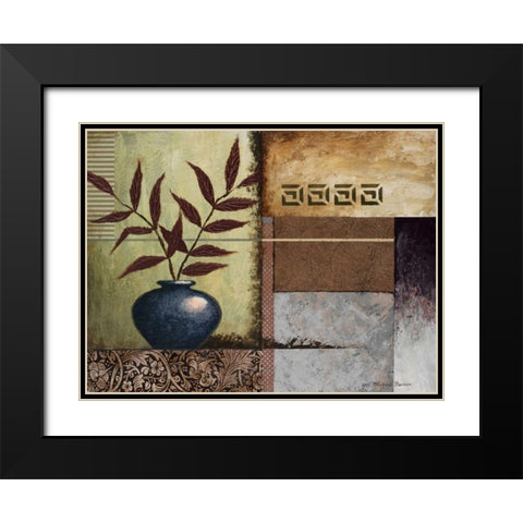 Cobalt Vase Black Modern Wood Framed Art Print with Double Matting by Marcon, Michael