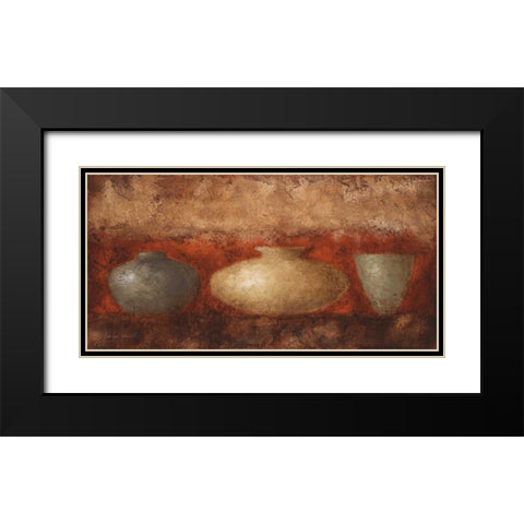 Rustic Vases I Black Modern Wood Framed Art Print with Double Matting by Loreth, Lanie