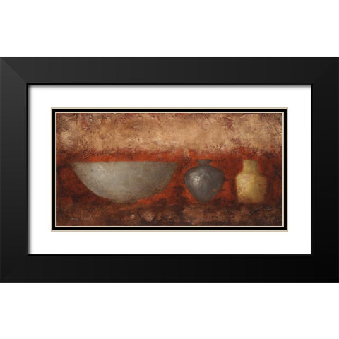 Rustic Vases II Black Modern Wood Framed Art Print with Double Matting by Loreth, Lanie