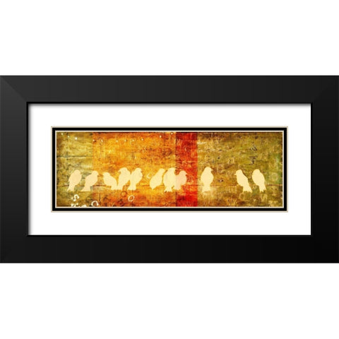Reunion Black Modern Wood Framed Art Print with Double Matting by Pinto, Patricia