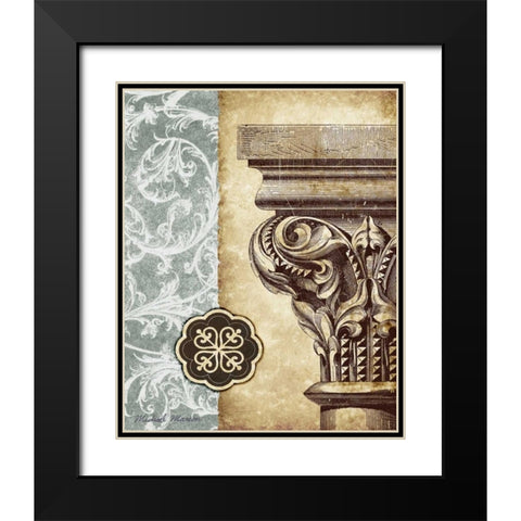 Romanesque I Black Modern Wood Framed Art Print with Double Matting by Marcon, Michael