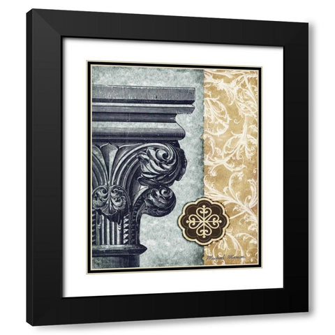 Romanesque II Black Modern Wood Framed Art Print with Double Matting by Marcon, Michael