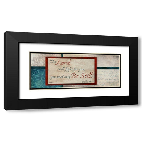Be Still Black Modern Wood Framed Art Print with Double Matting by Medley, Elizabeth