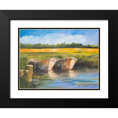 Day on the Lake Black Modern Wood Framed Art Print with Double Matting by Slivka, Jane