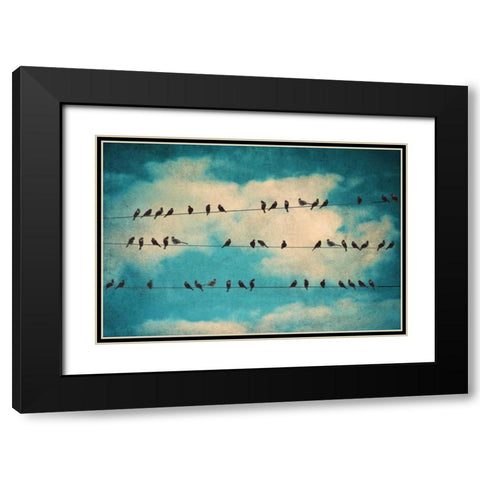 Together Again Black Modern Wood Framed Art Print with Double Matting by Peck, Gail
