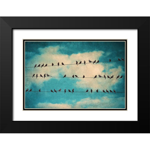 Together Again Black Modern Wood Framed Art Print with Double Matting by Peck, Gail