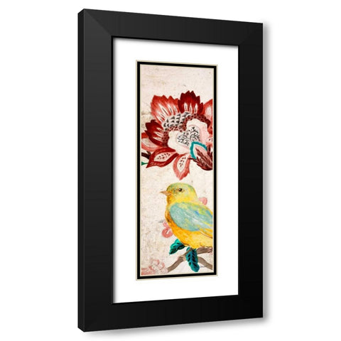 Bird of Capri Panel II Black Modern Wood Framed Art Print with Double Matting by Loreth, Lanie