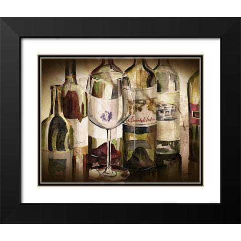BandG Bottles Black Modern Wood Framed Art Print with Double Matting by French-Roussia, Heather A.