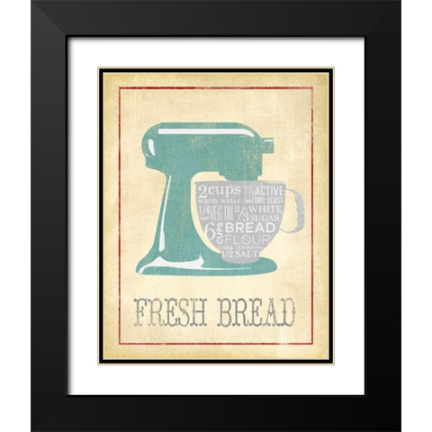 Fresh Bread Black Modern Wood Framed Art Print with Double Matting by Studio, Sd Graphics