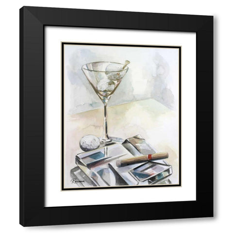Golftini Black Modern Wood Framed Art Print with Double Matting by French-Roussia, Heather A.