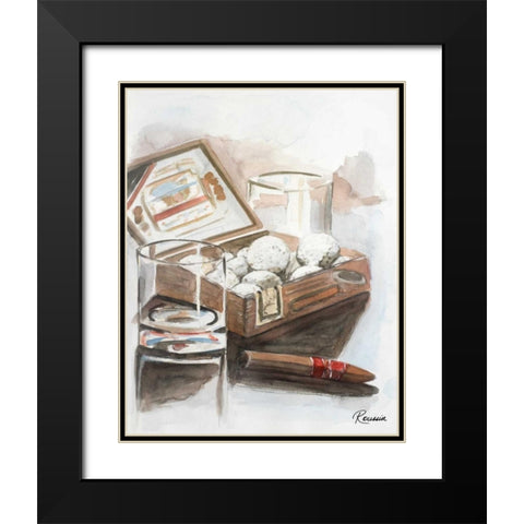 Box of Golf Balls Black Modern Wood Framed Art Print with Double Matting by French-Roussia, Heather A.