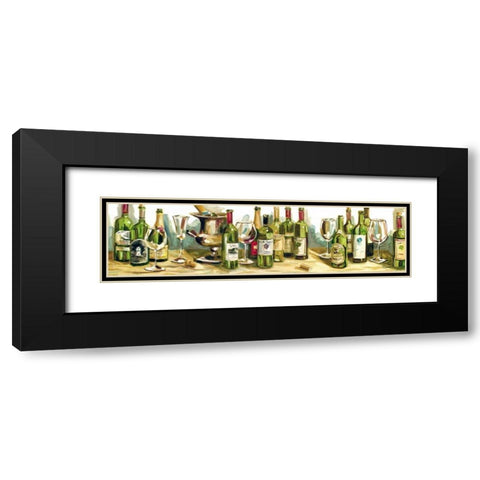 Wine and Champagne Panel Black Modern Wood Framed Art Print with Double Matting by French-Roussia, Heather A.