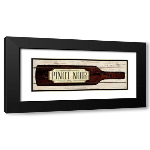 Pinot Noir Black Modern Wood Framed Art Print with Double Matting by SD Graphics Studio