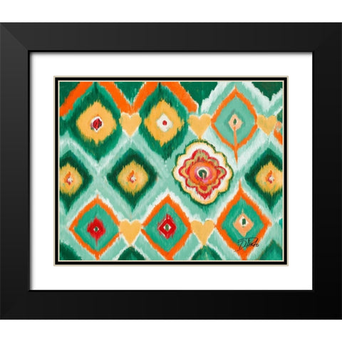 Tropical Ikat I Black Modern Wood Framed Art Print with Double Matting by Pinto, Patricia