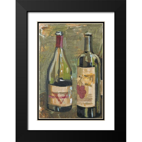 Vino I Black Modern Wood Framed Art Print with Double Matting by French-Roussia, Heather