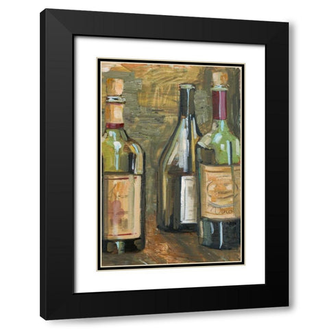 Vino II Black Modern Wood Framed Art Print with Double Matting by French-Roussia, Heather