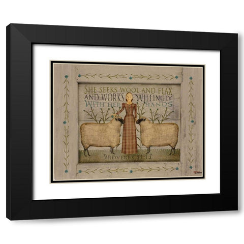 She Seeks Black Modern Wood Framed Art Print with Double Matting by Albert, Beth