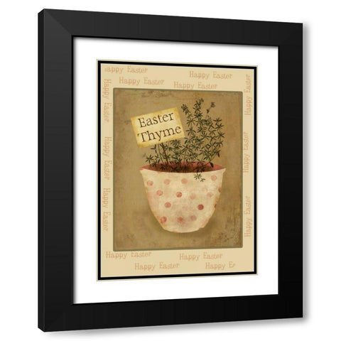 Easter Thyme Black Modern Wood Framed Art Print with Double Matting by Albert, Beth