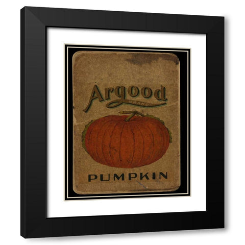 Vintage Pumpkin Black Modern Wood Framed Art Print with Double Matting by Albert, Beth