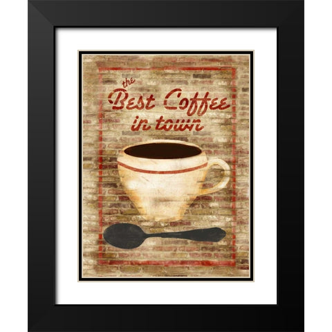 Best Coffee in Town Black Modern Wood Framed Art Print with Double Matting by Albert, Beth