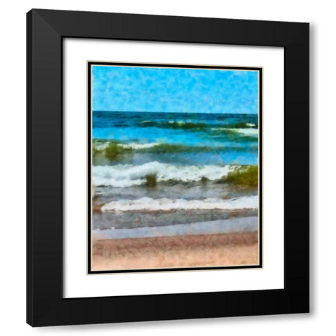 Lake Michigan layers Black Modern Wood Framed Art Print with Double Matting by Calkins, Michelle