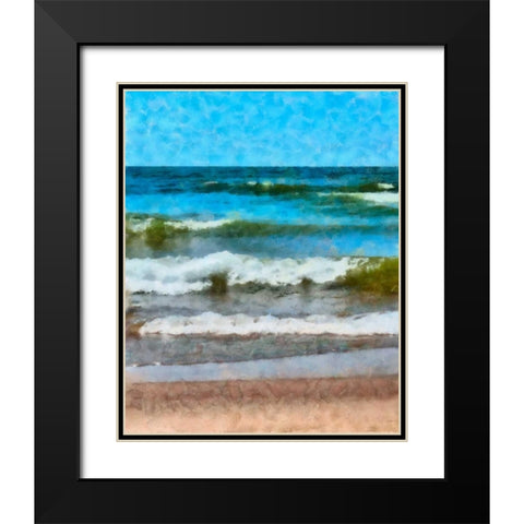 Lake Michigan layers Black Modern Wood Framed Art Print with Double Matting by Calkins, Michelle