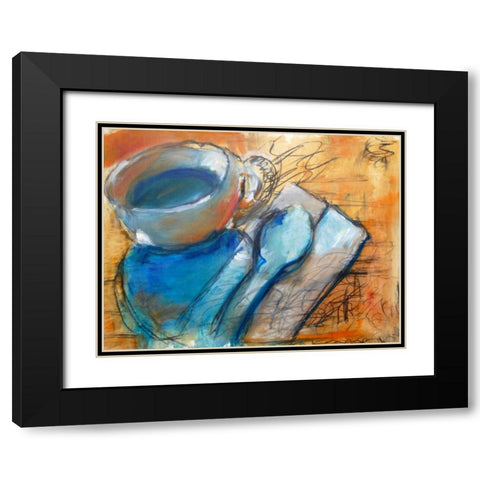 Morning Cup Black Modern Wood Framed Art Print with Double Matting by Hoffman, Kate