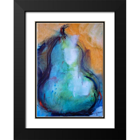 Pear Black Modern Wood Framed Art Print with Double Matting by Hoffman, Kate