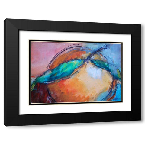 Orange Black Modern Wood Framed Art Print with Double Matting by Hoffman, Kate