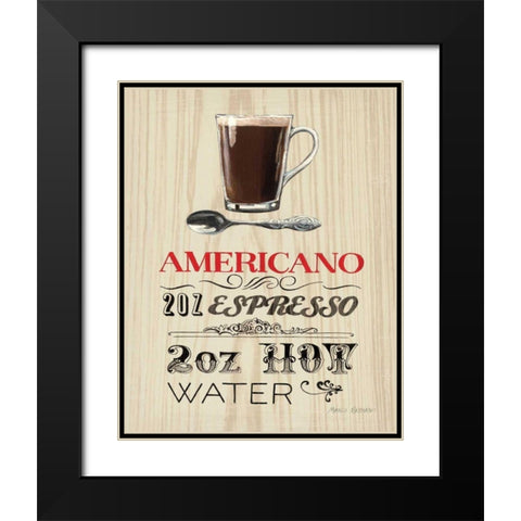 Americano Black Modern Wood Framed Art Print with Double Matting by Fabiano, Marco