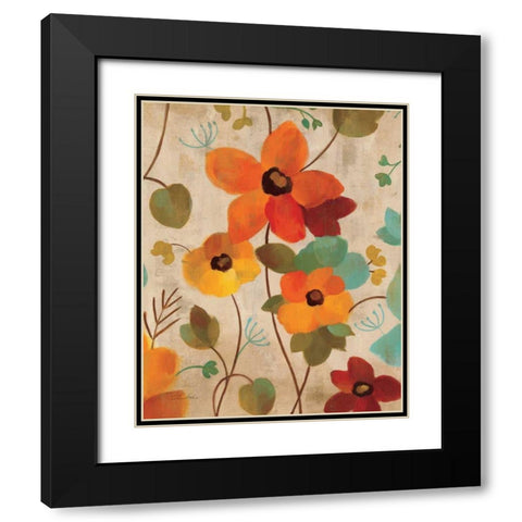 Vibrant Embroidery III Black Modern Wood Framed Art Print with Double Matting by Vassileva, Silvia