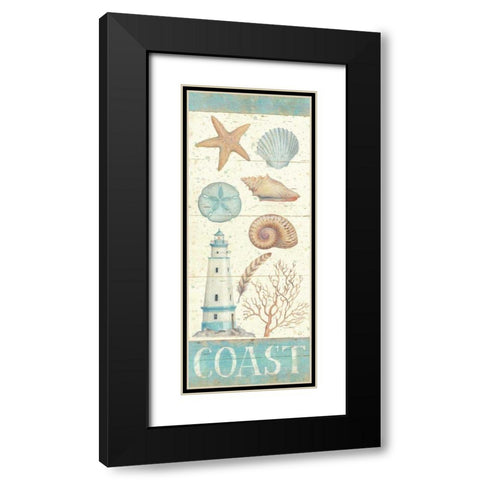 Pastel Coast Panel I Black Modern Wood Framed Art Print with Double Matting by Brissonnet, Daphne