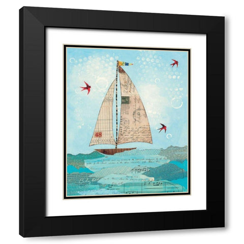 Coastal Notes I Black Modern Wood Framed Art Print with Double Matting by Prahl, Courtney