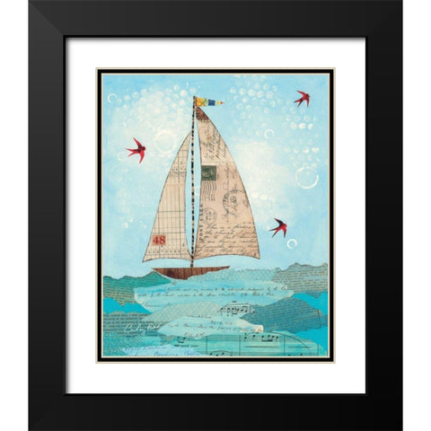 Coastal Notes I Black Modern Wood Framed Art Print with Double Matting by Prahl, Courtney