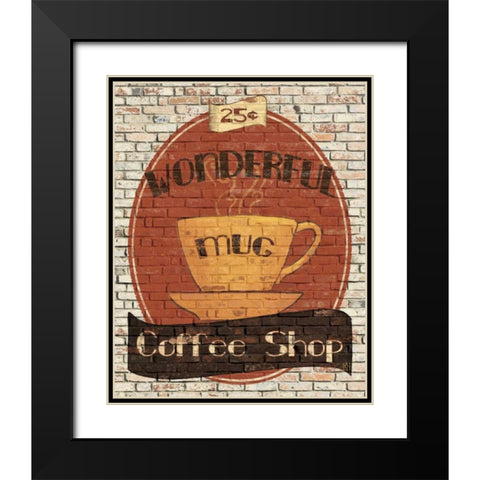 Wonderful Coffee Shop Black Modern Wood Framed Art Print with Double Matting by Tillmon, Avery