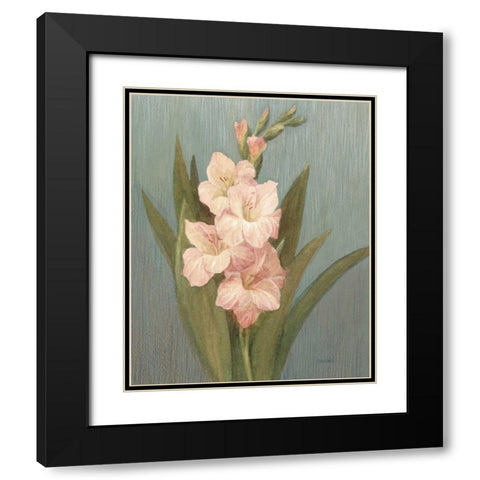 August Gladiola Black Modern Wood Framed Art Print with Double Matting by Nai, Danhui