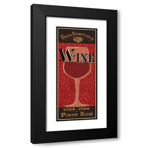 Red Label III Black Modern Wood Framed Art Print with Double Matting by Pela Studio