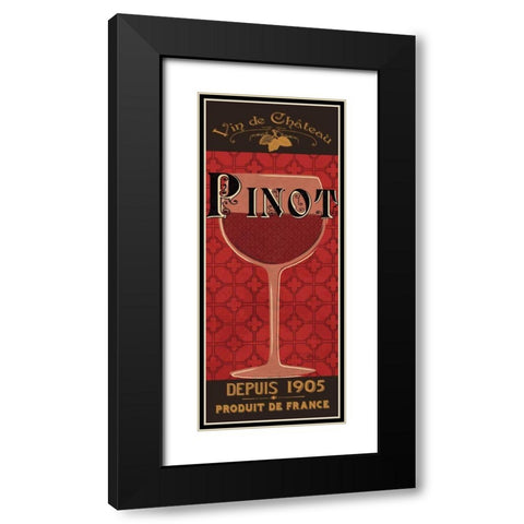 Red Label IV Black Modern Wood Framed Art Print with Double Matting by Pela Studio