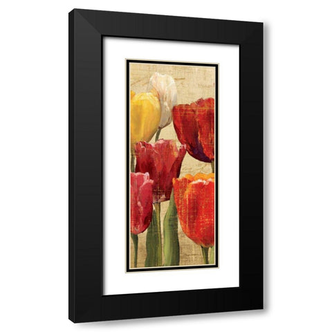 Tulip Fantasy on Cream III Black Modern Wood Framed Art Print with Double Matting by Hageman, Marilyn