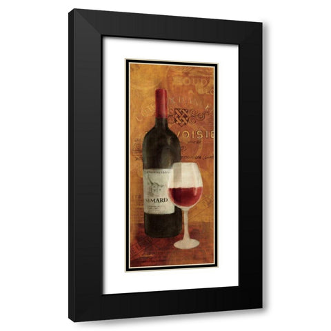 Vin Rouge Panel II Black Modern Wood Framed Art Print with Double Matting by Hristova, Albena