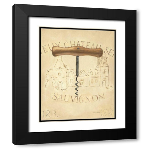 Chateau Nouveau Element IV Black Modern Wood Framed Art Print with Double Matting by Fabiano, Marco