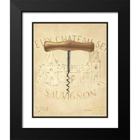 Chateau Nouveau Element IV Black Modern Wood Framed Art Print with Double Matting by Fabiano, Marco