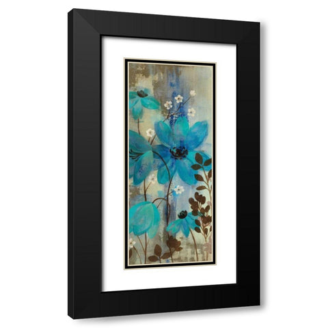 Floral Symphony Crop II Black Modern Wood Framed Art Print with Double Matting by Vassileva, Silvia