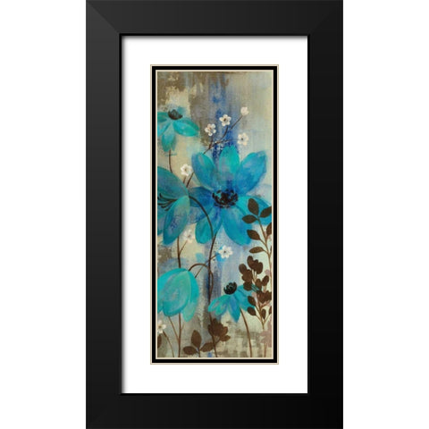 Floral Symphony Crop II Black Modern Wood Framed Art Print with Double Matting by Vassileva, Silvia
