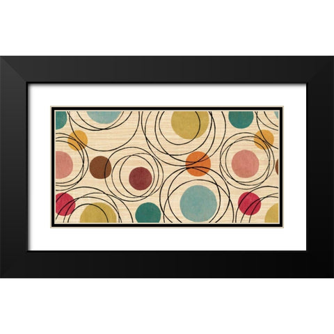 In the Round Black Modern Wood Framed Art Print with Double Matting by Wild Apple Portfolio